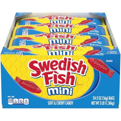 Swedish Fish Mini Soft & Chewy Candy | Original Red