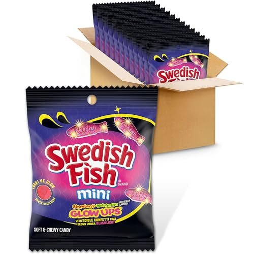 Swedish Fish Glow Ups Strawberry Watermelon Candy